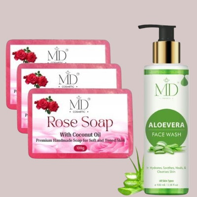 MD COSMETIC Vitamin C & ROSE SOAP_3(4 Items in the set)
