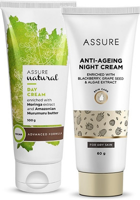 ASSURE Natural Day Cream 100g & Anti-Ageing Night Cream 60g(2 Items in the set)