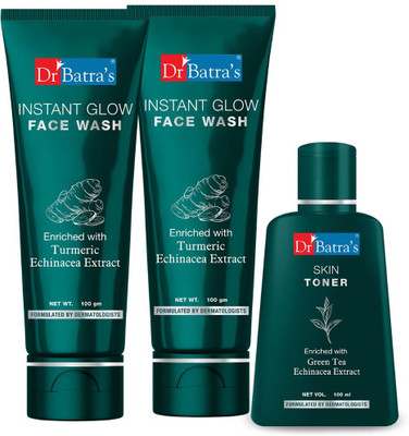 Dr. Batra's Instant Glow Facewash 200gm + Skin Toner 100ml(3 Items in the set)