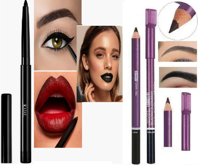 DYSOKAYO 2. WATERPROOF Colossal Kajal L WITH COMB EYEBROW PANCIL(2 Items in the set)