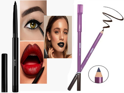 DYSOKAYO WATERPROOF KAJAL PENCIL WITH COMB Smudge Free Eyebrow Pencil(2 Items in the set)