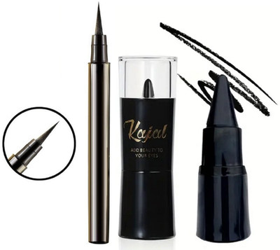 Neycare SMUDGED PROOF NEW EYELINER WITH KAJAL PERFECT PACK OF 2(2 Items in the set)