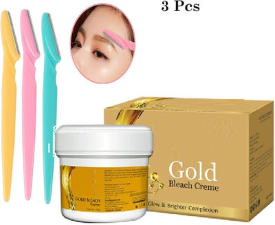 Wiffy Face Razor For Women Best for Eyebrows, Upper Lips Gold Creme Bleach Special Golden Glow(1 Items in the set)