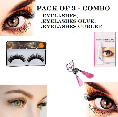 SHENY COLORS BEST EYELASH , CURLER , EYELASH GLUE COMBO KIT (3 Items in the set)(3 Items in the set)