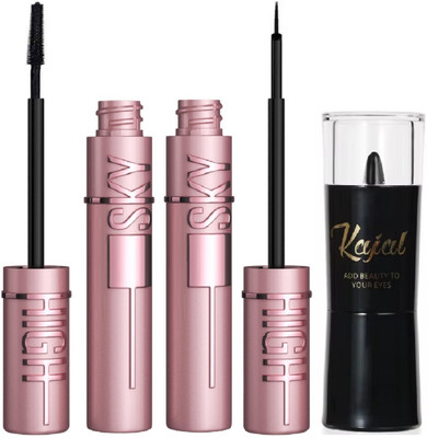 nn NEW COMBO SET EYE CARE PERFECT KAJAL WITH EYE LINER WITH MASCARA PERFECT PACK OF 3(3 Items in the set)