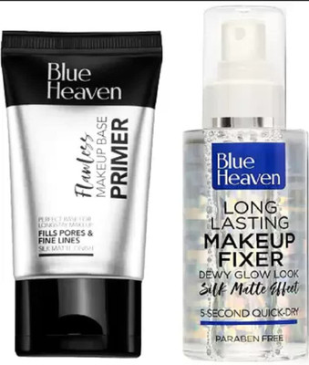 BLUE HEAVEN Long Lasting Perfect Base Primer-30 gm & Fixer 60 ml Primer  - 90 ml(muliticolor)