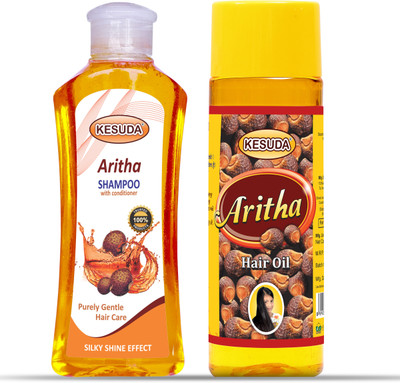 KESUDA Ritha ( Soap Nut ) Shampoo With Pure Ritha oil(2 Items in the set)