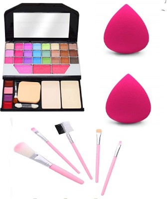 Aneesho All in 1 Face Makeup Combo KIt & 2PUFF With 5Piece Brush(8 Items in the set)