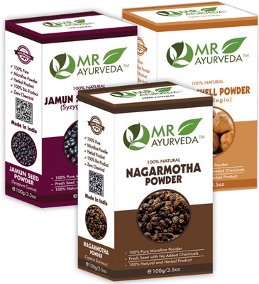 MR Ayurveda Powder, Jamun Seed Powder & Walnut Shell Powder(3 Items in the set)