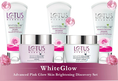 LOTUS HERBALS Advanced Pink Glow Face Skin Brightening Discorvery Set(5 Items in the set)