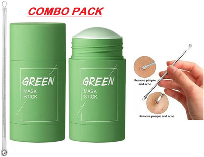 WOONGMI Green tea mask stick with blackhead remover pin(2 Items in the set)