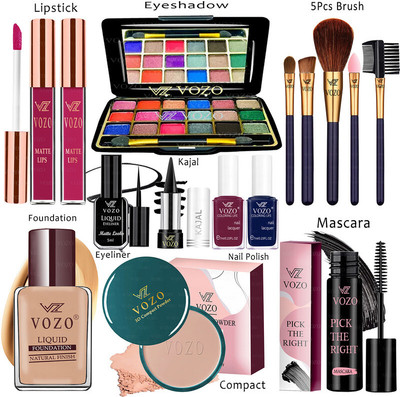 VOZO Makeup Combo Kit One-stop Beauty Package for Beginners and Professionals 329(15 Items in the set)