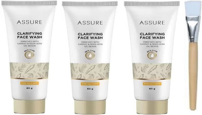 Detak ASSURE Clarifying Neem Seed Combo Face Wash (120 g) 3pc with face pack brush(4 Items in the set)