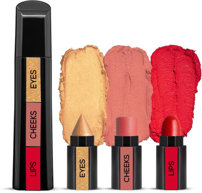 Daegu 3 In 1 Makeup Stick |Includes Eyeshadow, Blush & Lipstick| Compact & Travel Friendly(3 Items in the set)