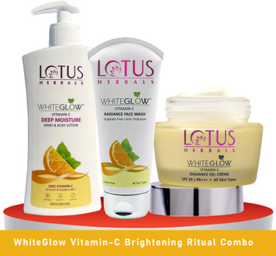 LOTUS HERBALS WhiteGlow Vitamin-C Radiance Ritual Combo(3 Items in the set)