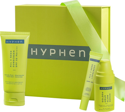 HYPHEN Daily Glow Essentials Gift Kit with Face Serum, Moisturizing Sunscreen, Lip Balm(3 Items in the set)