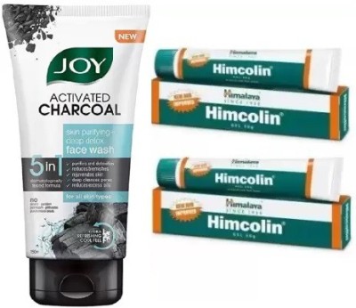 HIMALAYA Gel (pack of 2) , Activated Charcoal Skin Purifying Deep Detox Face Wash (150 ml)  (3 Items in the set)