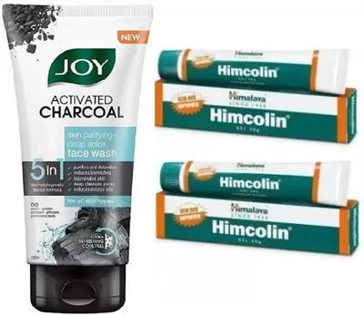 HIMALAYA Gel (pack of 2) , Activated Charcoal Skin Purifying Deep Detox Face Wash (150 ml) (3 Items in the set)