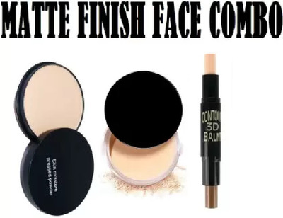 Aylily Loose powder, makeup face concealer stick and compact(3 Items in the set)