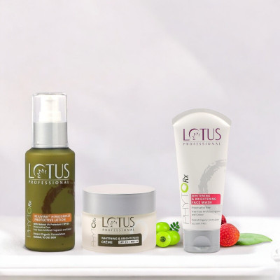 Lotus Professional PhytoRX Whitening & Brightening Creme Facewash With Rejuvina Lotion(3 Items in the set)