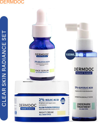 DermDoc Daily Glow Kojic Cream with Salicylic Acid(3 Items in the set)