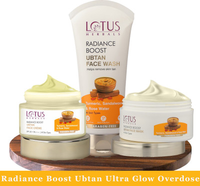 LOTUS HERBALS Radiance Boost Ubtan Ultra Glow Overdose(3 Items in the set)