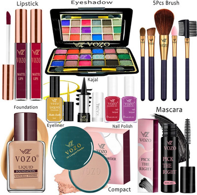 VOZO Makeup Combo Sets One-stop Beauty Package for Beginners and Professionals ST-36(15 Items in the set)