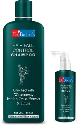 Dr Batra's Hair Fall Control Serum-125 ml and Hair Fall Control Shampoo - 500 ml(2 Items in the set)