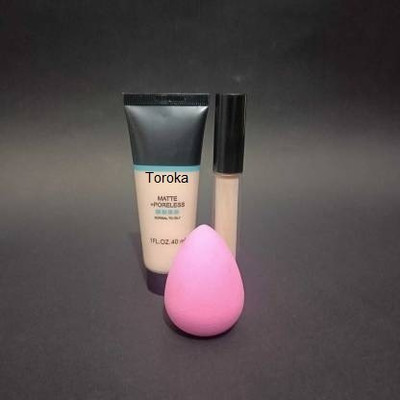 toroka New Makeup Combo Foundation, Concealer And Puff(3 Items in the set)