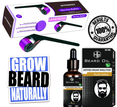 Aktivemusli Advanced Beard Growth Kit | Beard Growth Oil (30ml) & Beard Activator(2 Items in the set)