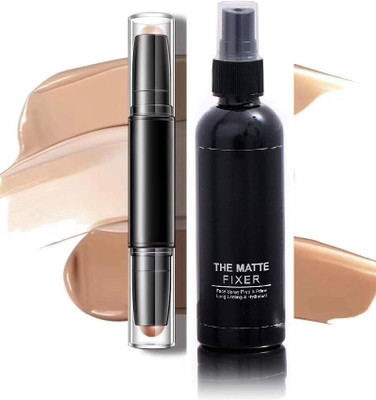 FELICECHIARA New Highlighter and Contour Stick Highlighter With Makeup Fixer Natural(2 Items in the set)