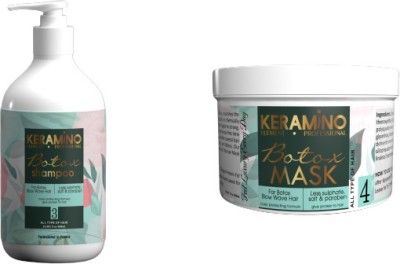 KERAMINO ELEMENT PROFESSIONAL Botox Hair Shampoo & Botox Hair Mask with Hair Serum Sulpahte free(3 Items in the set)