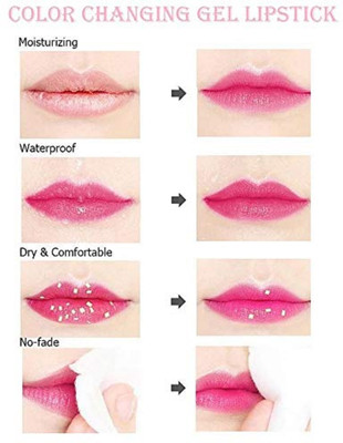 Arcanuy GLOSSY COLOR CHANGING GEL LIPSTICK TRANSPARENT 3D LIP GLOSS(2 Items in the set)