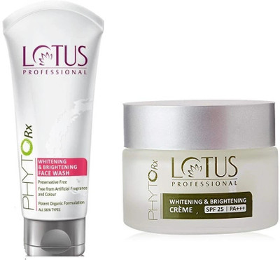 Lotus Professional PhytoRx SPF25 PA+++ Whitening and Brightening Creme And Face Wash(2 Items in the set)