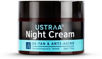 USTRAA Night Cream De-Tan, Dermatologically Tested With Niacinamide-No Harmful Chemical(50 g)