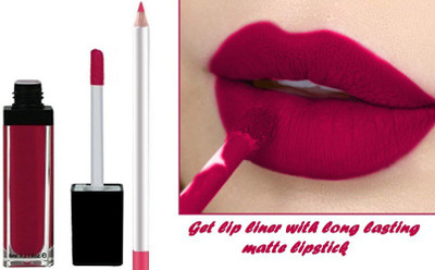 GABBU Water Proof Matte Lipstick And Lip Liner(2 Items in the set)