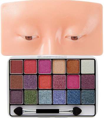 Facejewel Eye Makeup Combo Set Practice Makeup Dummy With 18Color Shimmer Eyeshadow(2 Items in the set)