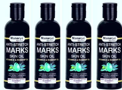 Manarya Sun's Heart Original Face & Body Oil Suitable for Acne Scar Removal Dark Spots Stretch Mark(4 Items in the set)