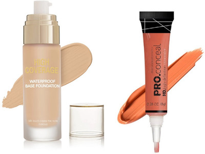 Neycare foundation with concealer perfect all skin type perfect pack of 1(2 Items in the set)