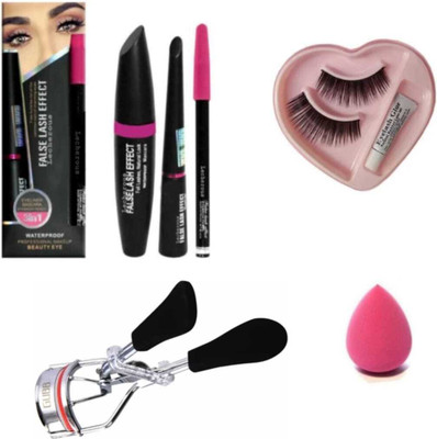 mkldsrh eye combo 3 in 1 kajal eyeliner mascara(5 Items in the set)