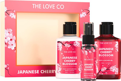 The Love Co. Japanese Cherry Blossom Gift Set With Shower Gel, Body Lotion and Body Mist(3 Items in the set)