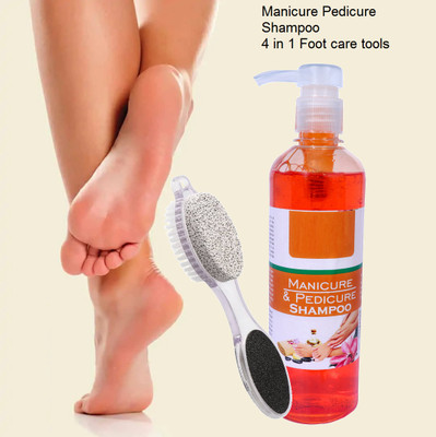 Sheny Manicure & Pedicure Shampoo Healthy & Beautiful Hands, 4 Step Pedicure Paddle Multi-use Foot Care(2 Items in the set)