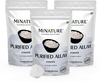 mi nature Pack of 3 Alum Powder (phitkari)|Water Purify|(100gm Each)(3 Items in the set)