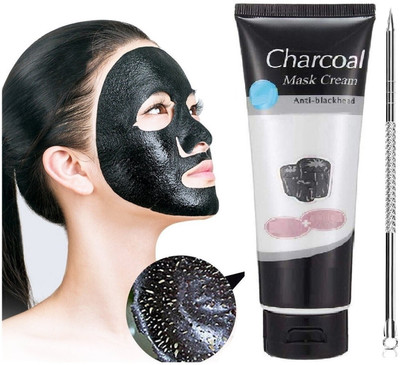 DARYUE Whitehead & Blackhead Remover pin & Charcoal Mask Peel Off Face Mask men & women(2 Items in the set)