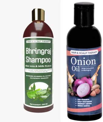 Manarya Sun's Heart Hair Regrowth Combo ( Bhringraj Shampoo + Onion Hair Oil )(2 Items in the set)