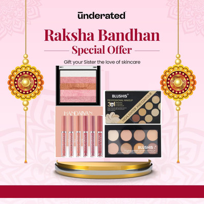 BLUSHIS Raksha Bandhan Special Gifted for her Makeup Kit Combo(3 Items in the set)