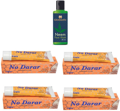 glomantic Neem Face Wash & No Darar Cream 4pcs(2 Items in the set)