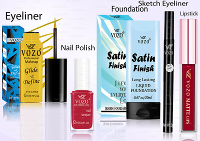 VOZO Makeup Combo Professional Cosmetic Kit with Ultra-Pigmented Set-15(5 Items in the set)