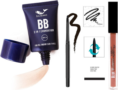 BLUEMERMAID Perfect For Professional Must Have Makeup Set Se Sweat Resistant,Lightweight(3 Items in the set)