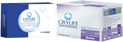 Oxylife Pro Radiance Pure Oxygen Facial 50gm & Spot Reduction Crème Bleach 345gm(2 Items in the set)